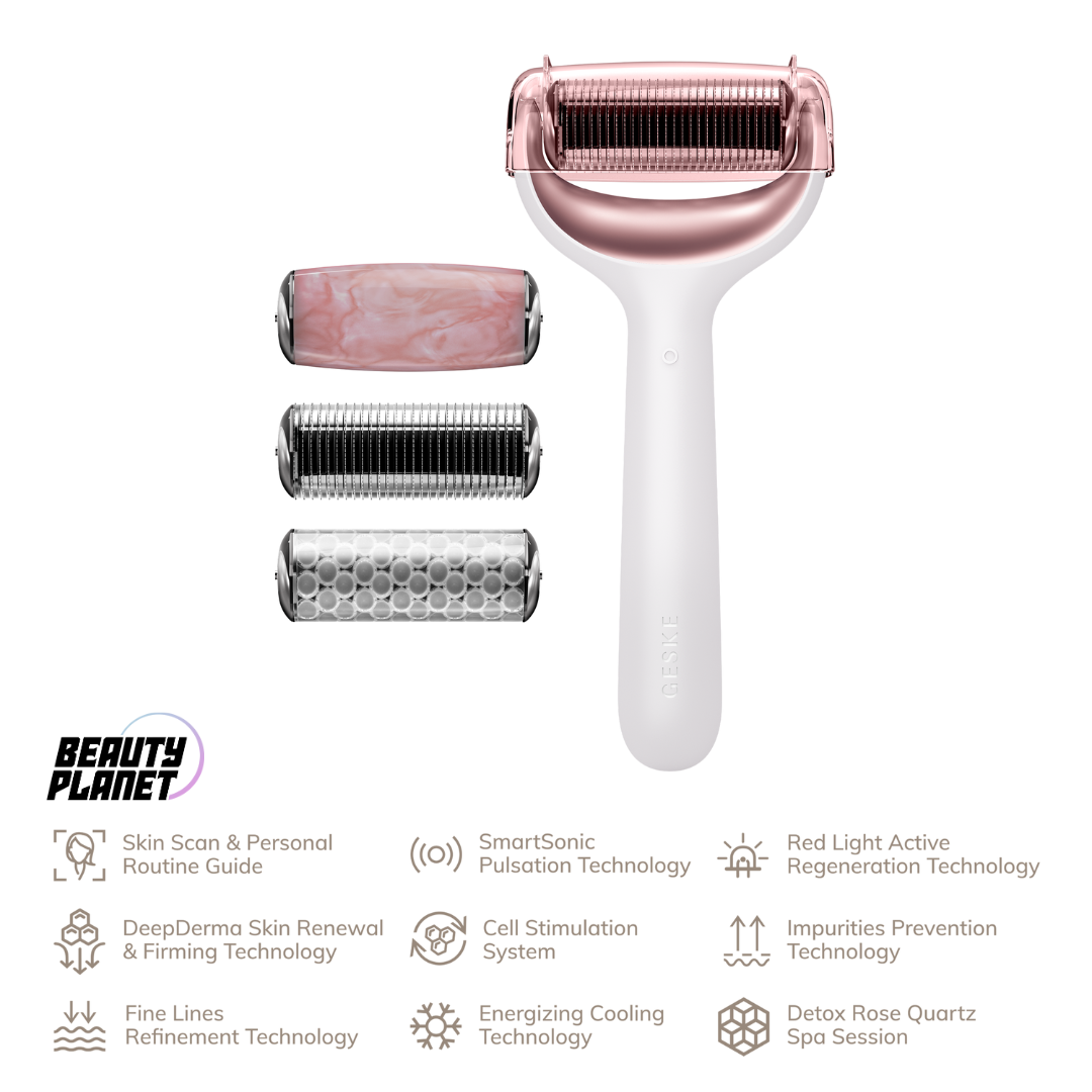 Geske SmartAppGuided™ MicroNeedle Face & Body Roller (9 in 1)