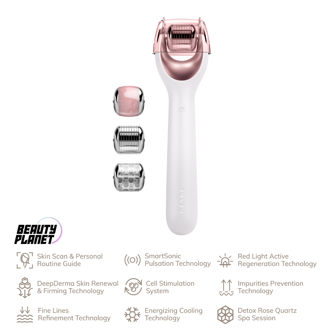 Geske SmartAppGuided™ MicroNeedle Face Roller (9 in 1)