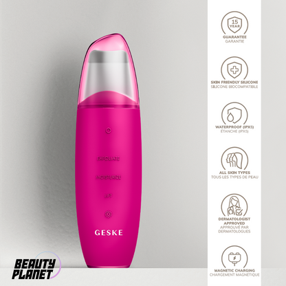 Geske SmartAppGuided™ MicroCurrent Skin Scrubber &amp; Blackhead Remover | 9 in 1