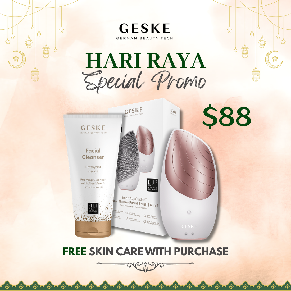 Geske Sonic Thermo Facial Brush (6 in 1)