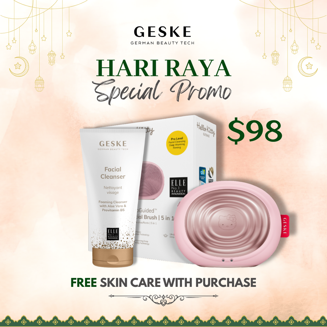 Hello Kitty SmartAppGuided™ Sonic Thermo Facial Brush | 5 in 1