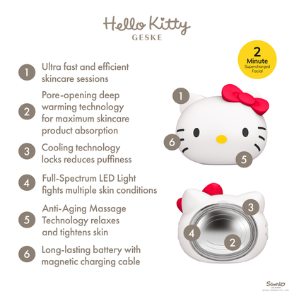 Hello Kitty Geske SmartAppGuided™ Sonic Warm &amp; Cool Mask | 8 in 1